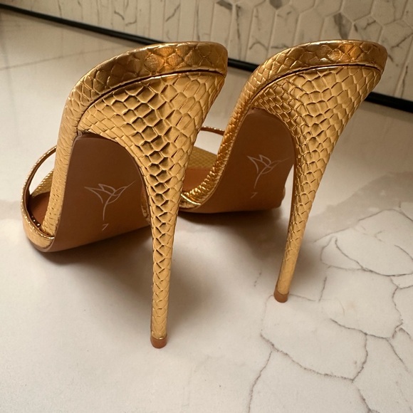 Gold Cult of Coquette Gia Mules - Picture 4 of 5